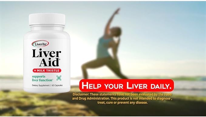 LIVERITE Liver Aid with Milk Thistle 150 Capsules, Supports Healthy Liver Function, Cleansing, Energy & Daily Wellness