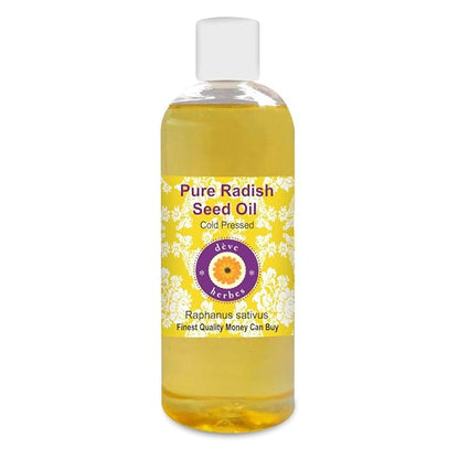 Deve Herbes Pure Radish Seed Oil (Raphanus sativus) Cold Pressed 200ml (6.76 oz)