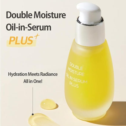 Double Moisture Oil-in-Serum Plus – Deep Hydration, 50ml / 1.69 fl. oz – Powerful Nourishment with Plant-Based Oils including Evening Primrose Oil