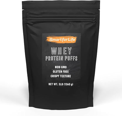 Smart for Life - Whey Protein Puffs - High Protein Zero Sugar Whey Protein Isolate Puffs 3LB - 18 Grams Protein Snacks Bulk - Non-GMO, Gluten-Free - 3 Pound Box - 53 Serving…