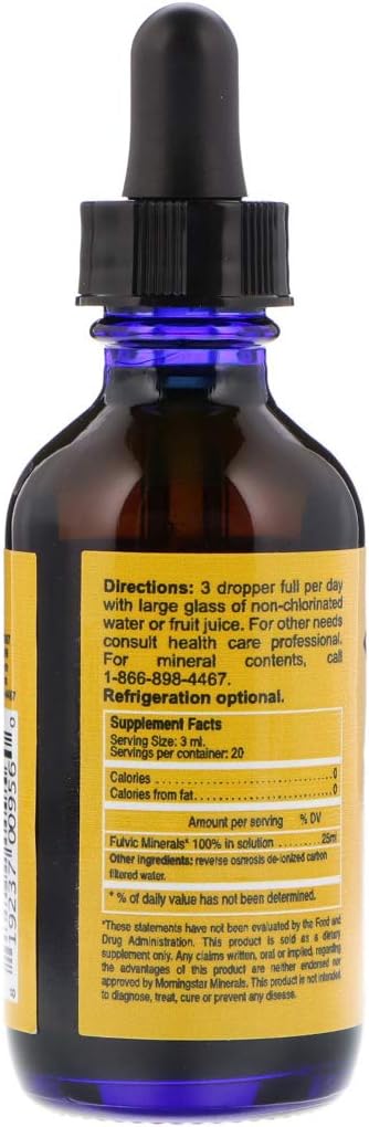 Morningstar Minerals Energy Boost 70 Concentrate Fulvic Minerals 2 Fl Oz