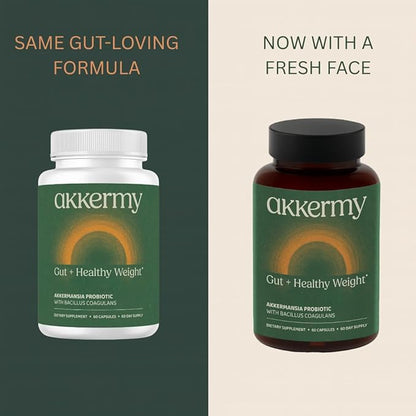 Akkermansia Probiotic for Appetite Suppressant & Craving Control | Increases GLP-1 for Weight Loss | 60 Day Supply | Made in USA | Bacillus Coagulans, B2, D3 & Chromium | SIBO Friendly, Vegan