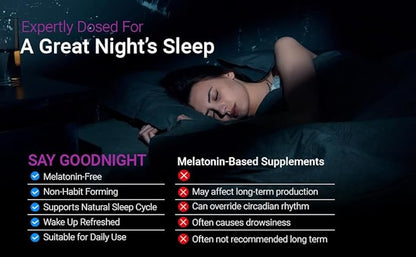 Melatonin Free Sleep Aid Supplement for Longer, Restful Sleep & Stress Relief w/Magnesium, GABA, L-Glycine, L-Theanine, Apigenin, Taurine & Zinc (180 Vegan Capsules) (2)