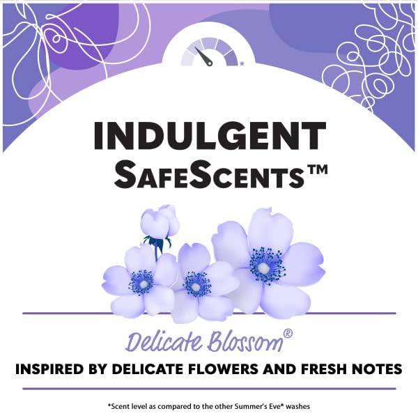 Summer's Eve Delicate Blossom Daily Refreshing Feminine Wash, Removes Odor, pH balanced, 15 fl oz. (Pack of 10)
