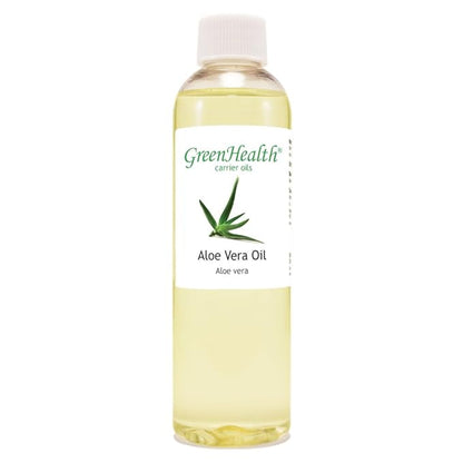 GreenHealth Aloe Vera Oil – 4 fl oz | Natural Carrier Oil for Skin, Hair & Massage | Lightweight Moisturizer for Aromatherapy, DIY Skincare & Body Oil | Clear Plastic Bottle
