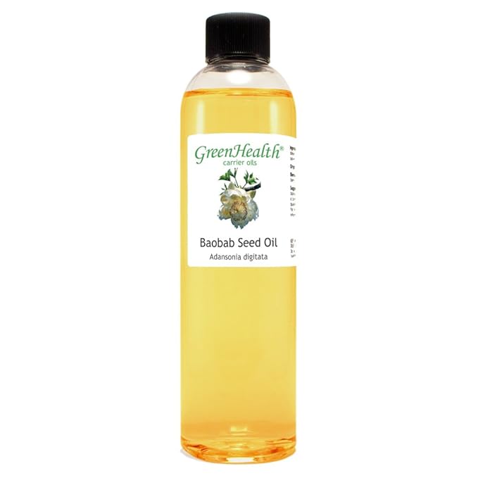 GreenHealth Oil - 8 fl oz (237 ml) - 100% Pure Cold Pressed (Baobab Seed)