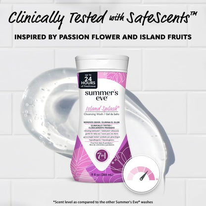 Summer's Eve Cleansing Wash for Sensitive Skin, Island Splash 9 oz (Pack of 12)