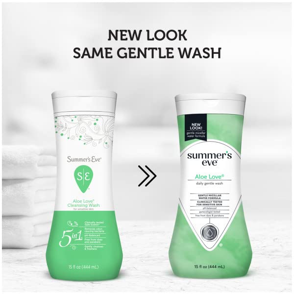 Summer?S Eve Aloe Love Gentle Daily Feminine Wash, Removes Odor, Ph Balanced, 15 Fl Oz. (Pack Of 7)