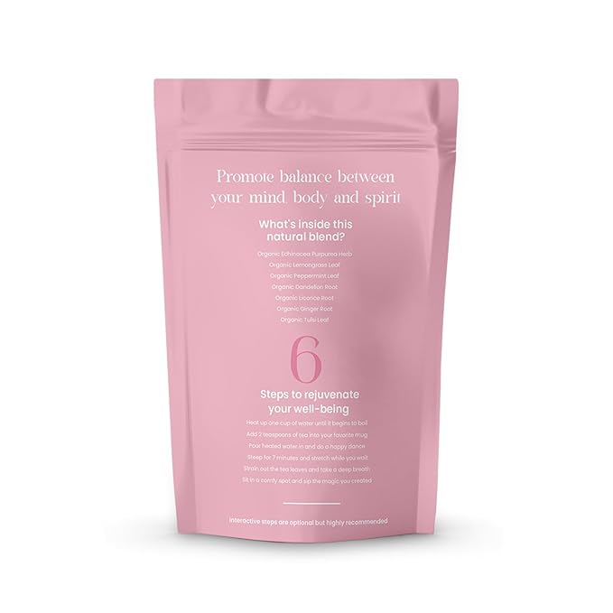 AMESE Bye-Bye PMS – Organic Adaptogenic Herbal Tea for Women with Tulsi, Ginger, Licorice & Peppermint – Ayurvedic Cramp, Period, Bloating & Mood Support – Caffeine-Free Loose Leaf