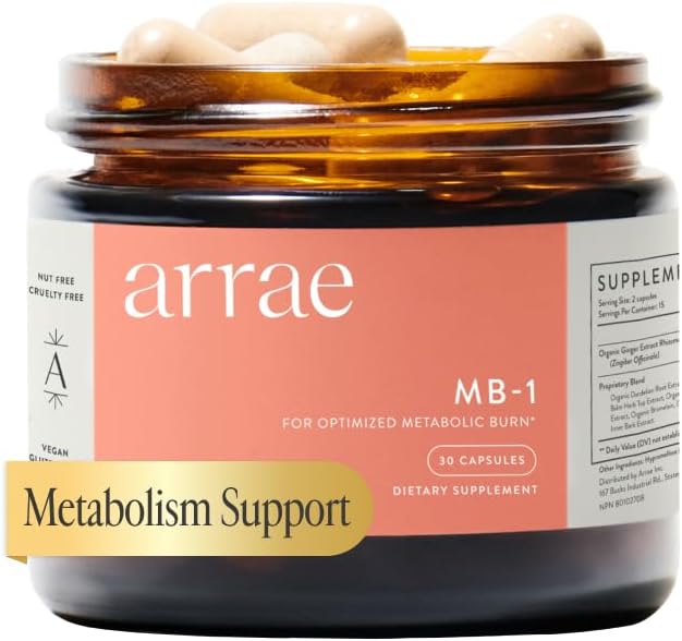 Arrae MB-1 Metabolism Support Supplement for Women | Natural Digestive & Energy Formula | 30 Capsules