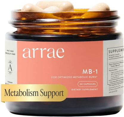 Arrae MB-1 Metabolism Support Supplement for Women | Natural Digestive & Energy Formula | 30 Capsules