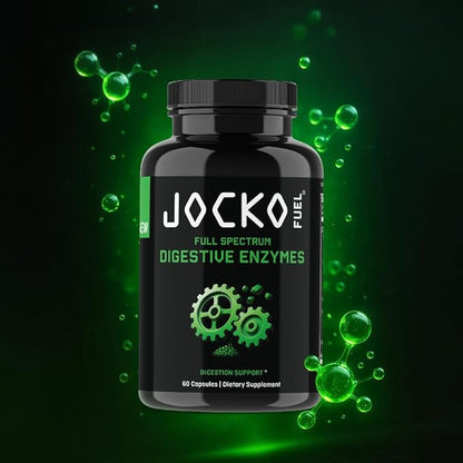 Jocko Fuel Digestive Enzymes - Full Spectrum Support, Nutrient Absorption, Gut Health Support, Digestion Aid - 60 Capsules