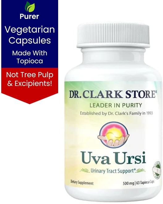 Dr Clark Store Uva Ursi Urinary Tract Support - 500 Mg, 100 Vegan Supplements, Immune Booster