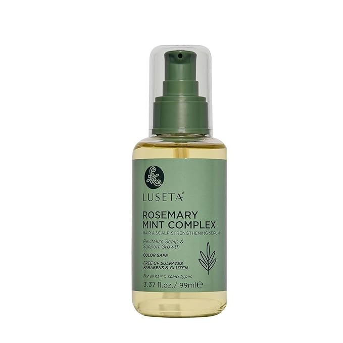LUSETA Rosemary Oil for Hair Growth, Essential Oil Treatment for Thinning Hair and Damaged Hair, Strengthening & Moisturizing Formula for Split Ends, Color Safe for Women Men, 3.37 fl oz