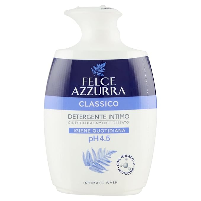Felce Azzurra Classico Intimate Wash pH 4.5 250 ml, 8.4 Fl Oz made in Italy [italian import]