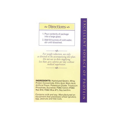 Nutmeg State Nutrition - High Protein Diet Fruit Drink - 15g Protein - Low Calorie - Low Carb - Low Sugar - Fat Free, 7 Servings Per Box (Grape)