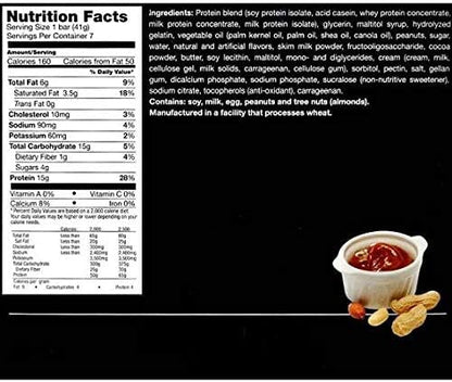 Proti Fit Protein Bar - Caramel Nut Protein Bar - 15g - Low Carb - Low Calories 170- Weight Loss Snack Bar for Healthy Diets, Hunger Control, Appetite Suppressant,7 Count (1.7 OZ NET Weight 11.6 OZ)