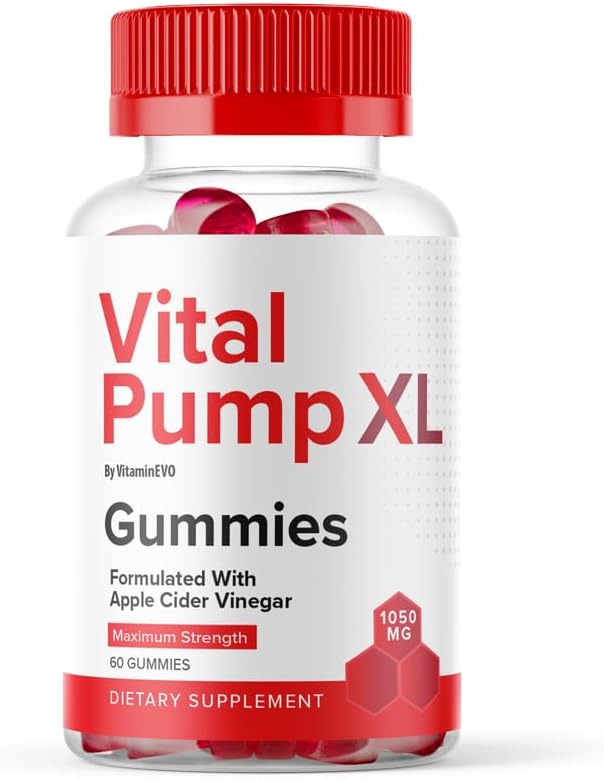 Vital Pump XL Gummies, Official Vital Pump XL Advanced Formula Vitamin Gummys, VitalPumpXL All Natural Supplement Gummies, VitalPump Support Review, 1 Month Supply (60 Gummies)