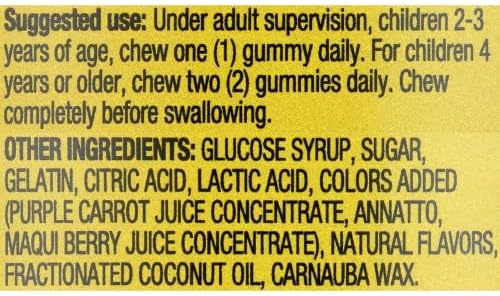 Equate Kids Multivitamin Gummies for General Health, Natural Fruit, 190 Count +Dri Store Sticker.