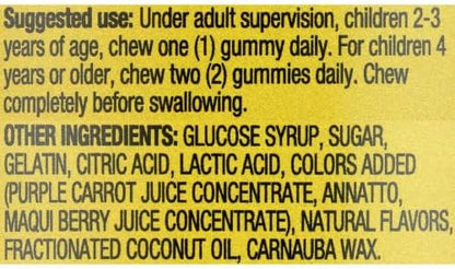 Equate Kids Multivitamin Gummies for General Health, Natural Fruit, 190 Count +Dri Store Sticker.
