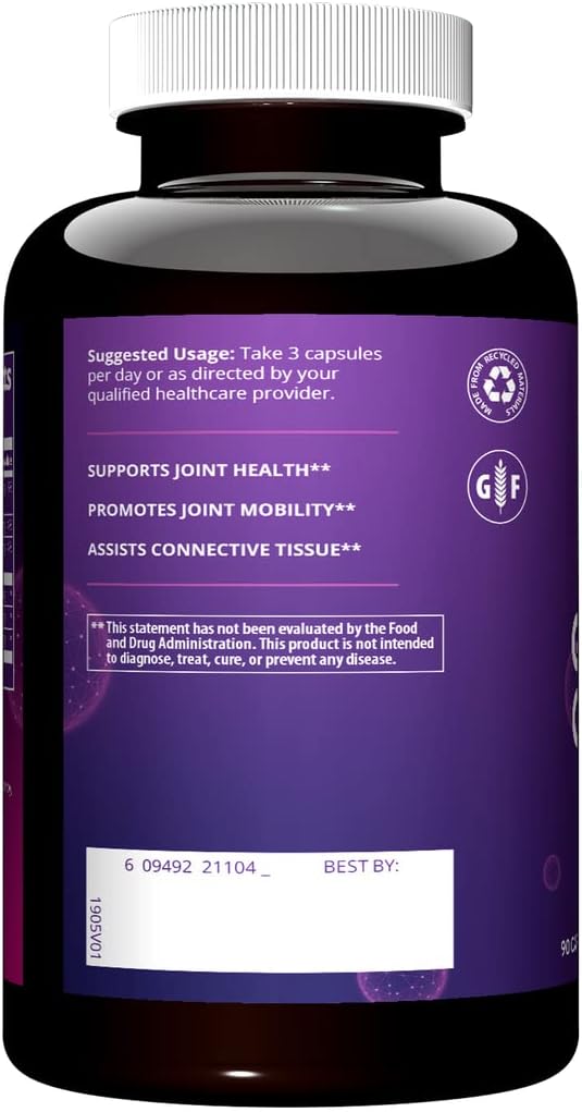 MRM Nutrition Glucosamine Chondroitin MSM - Joint Support Supplement with Glucosamine Sulfate, Chondroitin Sulfate & MSM for Cartilage & Mobility Health, for Women & Men, Gluten Free - 30 Servings