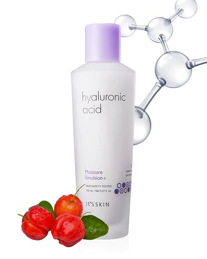 It'S SKIN Hyaluronic Acid Moisture Emulsion + 5.07 Fl Oz, Face Moisturizer for Skin Care Firming Hydration and Moisture Barrier, Nourishing & Hydrating for Healthy Skin, Korean Skincare