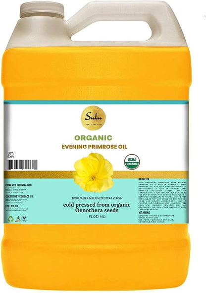 USDA Organic Cold Pressed Evening Primrose Oil 12% GLA (32 oz)