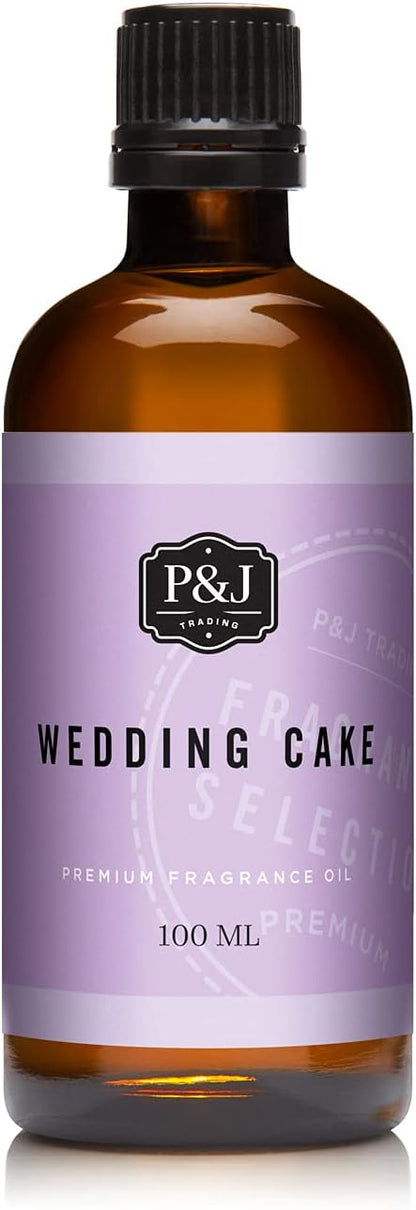 P&J Trading Fragrance | Wedding Cake Oil 100ml - Candle Scents for Candle Making, Freshie, Soap Making Supplies, Diffuser Oil Scents