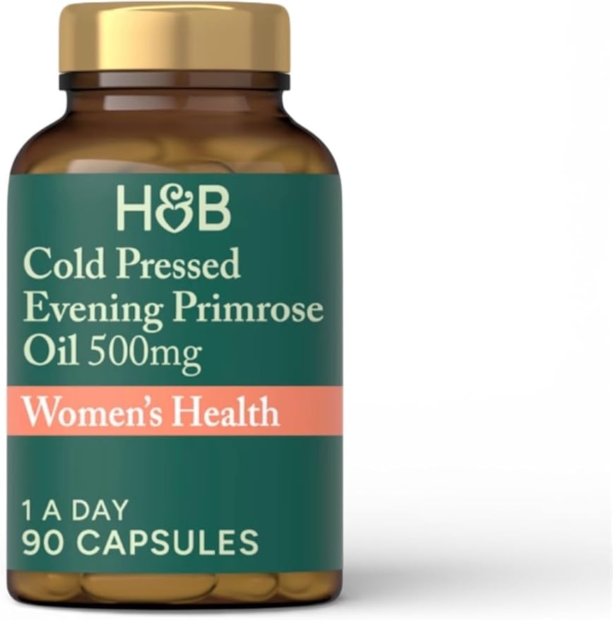 H and B, Cold Pressed Evening Primrose Oil 500mg 90 Capsules