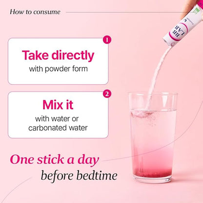 BB LAB Good Night Low Molecular Collagen Powder Stick Supplement, Halal Certified, Korean Marine Collagen, Fish Collagen Peptides, Vitamin C, Glycine, Fast Absorption, Mix Berry Flavor