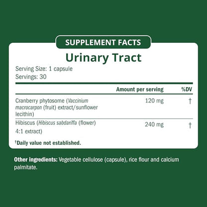 Semaine Urinary Tract Cleanse & Protect 30ct. – Bladder Health Supplement for Women, Support Urinary Tract Health. Combines Cranberry Proanthocyanidins with Hibiscus - Travel Sized Jar