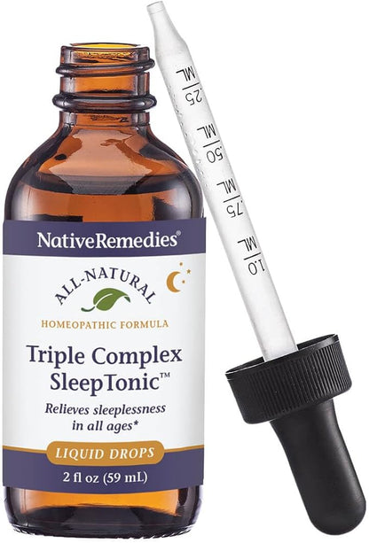 Native Remedies Triple Complex Sleep Tonic - Relieves Mild Tension and Sleeplessness, Increases Drowsiness and Restores Healthy Sleep Patterns - 59 mL