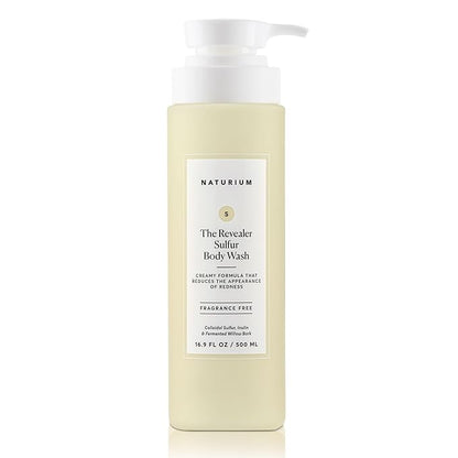 Naturium The Revealer Body Wash, Clarifying Skincare with Sulfur, Willow Bark, and Aloe Vera, 500 mL / 16.9 fl oz