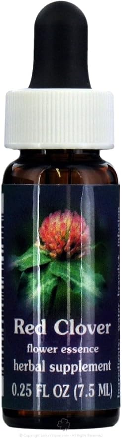 Flower Essence Services Supplement Dropper, Red Clover, 0.25 Ounce