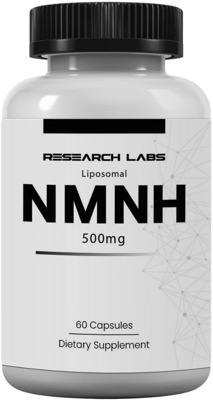 Research Labs Liposomal NMNH (NMN Supplement Alternative) 500mg Per Serving | 60 Capsules (Dihydronicotinamide Mononucleotide) NAD Supplement to Boost NAD+ Levels for Anti Aging
