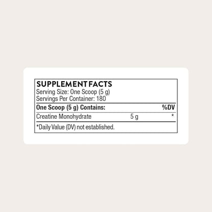 THORNE Creatine - Micronized Creatine Monohydrate Powder - Support for Muscles & Cognitive Function* - for Women & Men - Unflavored - NSF Certified for Sport - 5 g per Serving - 180 Servings