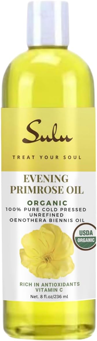 100% Pure Organic All Natural Evening Primrose Oil 12% GLA (8 oz)