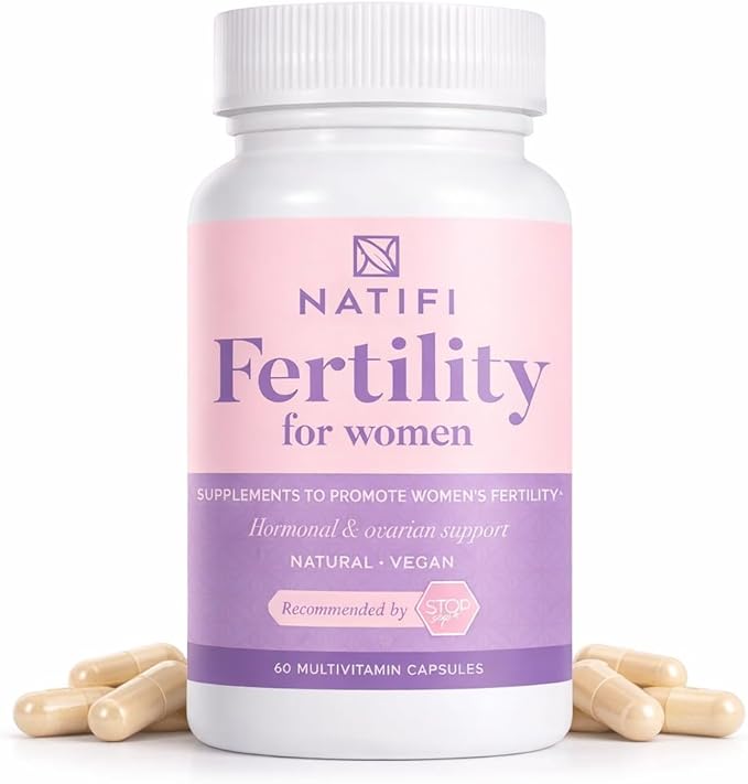 Natifi Conception Fertility Prenatal Vitamins Regulate Cycles, Balance Hormones, Aid Ovulation. Conception Multivitamin for Women. Healthier Pregnancy -60 Capsules- Folic Acid, Myo Inositol, Vitex.