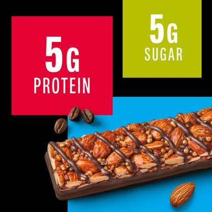 KIND Bars, Dark Chocolate Mocha Almond, Healthy Snacks, Gluten Free, Low Sugar, 5g Protein, 12 Count
