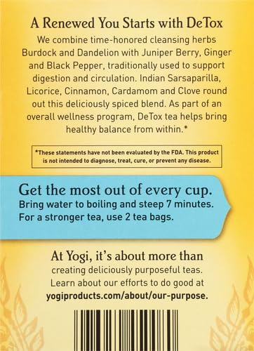 Yogi Organic Detox Tea, 16 ct