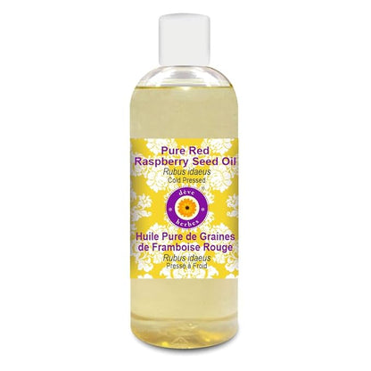 Deve Herbes Pure Red Raspberry Seed Oil (Rubus idaeus) Cold Pressed 200ml (6.76 oz)