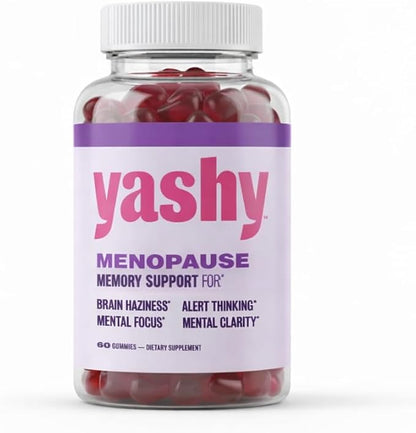 Menopause Memory Support Gummies | Improve Memory & Focus, Stay Alert, & Mentally Present | 30 Servings | Delicious Raspberry Pomegranate Flavor | L-Theanine & Lions Mane