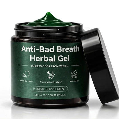 Anti-Bad Breath Herbal Gel Supplement - Body & Breath Odor Control from The Inside – Internal Deodorant, Natural Herbal Deodorant Gel with Parsley and Chlorophyll, Full Body Deodorizer (1)