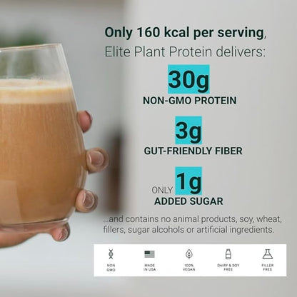 FYTA - Vanilla Protein Powder Plant Based with Better Taste & Texture Than Whey Protein - Non-GMO & Dairy Free Protein Powder Vegan for Women & Men - Caramel Vanilla 630g