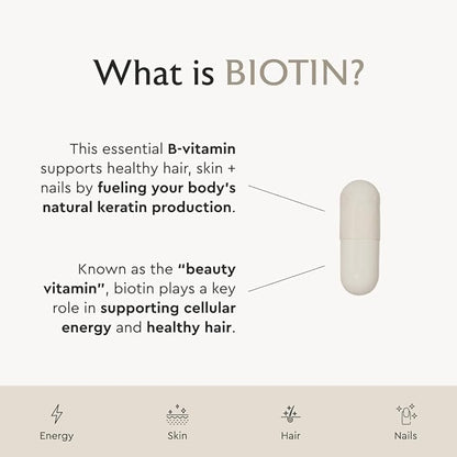 Alaya Biotin 10,000 mcg for Healthy Hair, Skin and Nails, Non GMO, Vegan, 90 Capsules