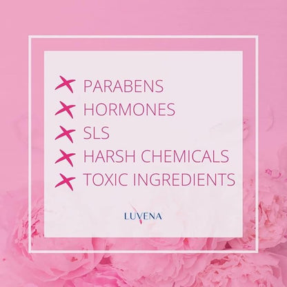 LUVENA Daily Personal Feminine Rinse, Ultra Gentle Intimate Wash, Vaginal Health Support, Hygiene Cleanser, Reduces Odor, Supports Freshness, pH Balanced, Lactic Acid & Natural Enzymes, 3 oz (2 pack)