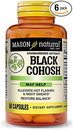 Mason Natural Black Cohosh Capsules - 60 ct, Pack of 6