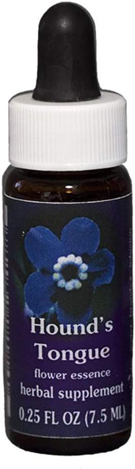 Flower Essence Services Supplement Dropper, Hounds Tongue, 0.25 Ounce