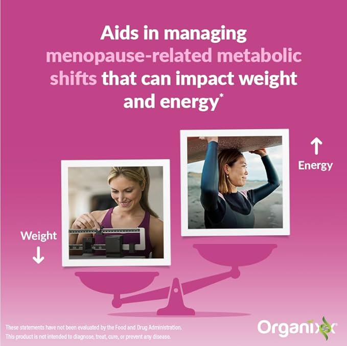 Organixx Menopause Balance + Glow, Womens Supplement with Ashwagandha, Reishi Mushroom, and Milk Thistle, Plant Based Adaptogens and Superfood Blend, Dairy, Soy & Gluten Free, Non GMO, 30 Capsules