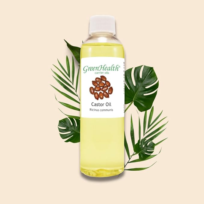 GreenHealth Castor Oil – 8 fl oz (237 ml) Plastic Bottle w/Cap – 100% Pure Carrier Oil
